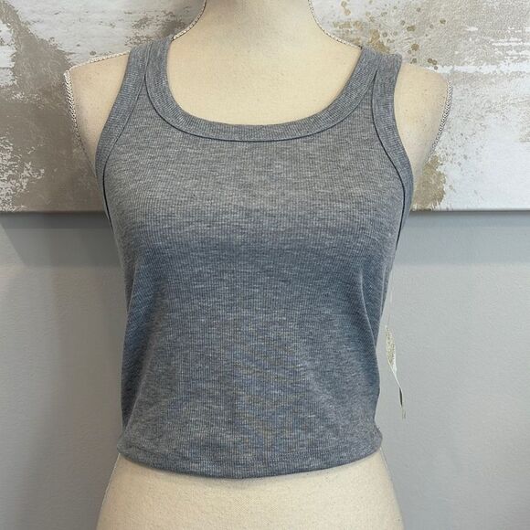Classic Heather Grey Ribbed Tank By Altar’d State - Picture 1 of 2
